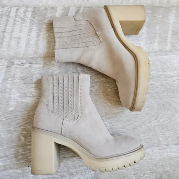 Dolce Vita Caster H2O Women's Suede Block Heel Ankle Boots - Picture 3 of 12